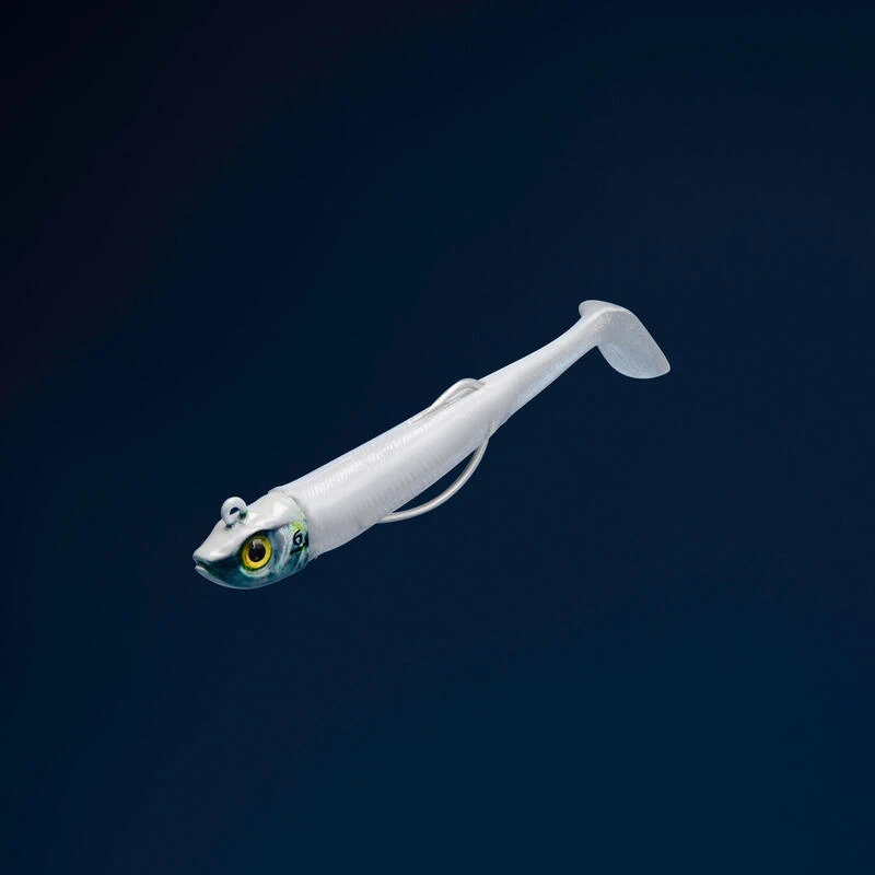 COMBO Shad Texan Anchois ANCHO 70 6gr BLANC/DOS NOIR Pêche En Mer – Image 3