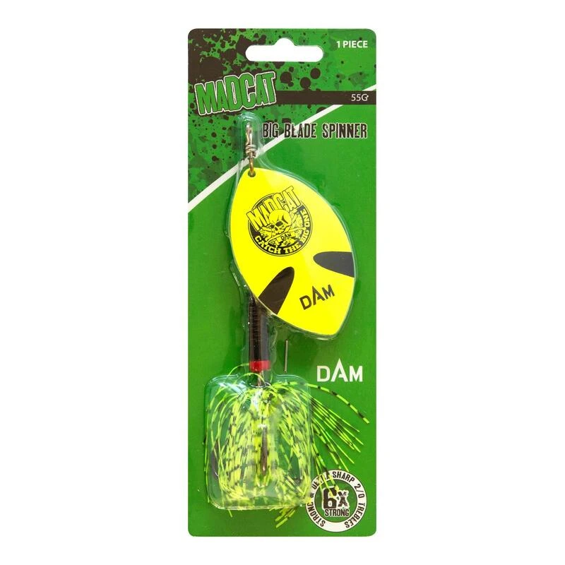 CUILLER PECHE DU SILURE MADCAT BIGBLADE SPIN 55GR FLUO – Image 2