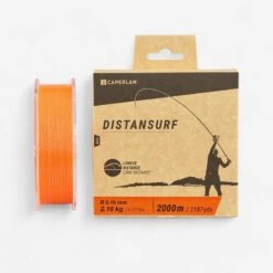Fil Pêche En Surfcasting Orange DISTANSURF 16/100