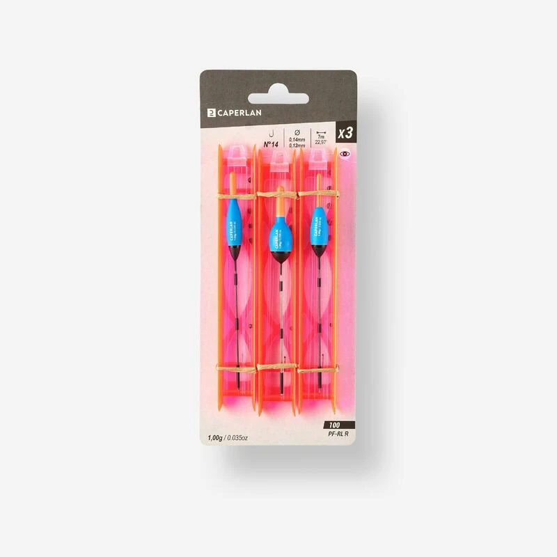 KIT 3 LIGNES MONTEES PF-RL100 POUR LA PECHE AU COUP EN RIVIERE