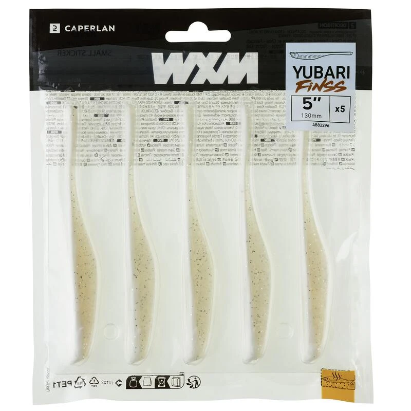 LEURRE SOUPLE FINESS AVEC ATTRACTANT WXM YUBARI FINSS 130 BLANC – Image 4