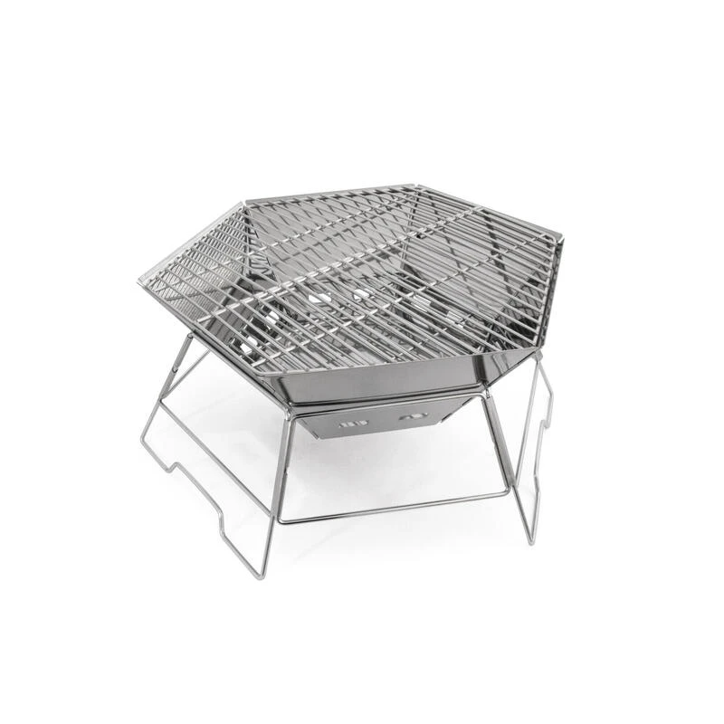 Origin Outdoors Hexagone - Gril Et Bol De Feu En Acier Inoxydable – Image 2