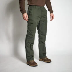 PANTALON CHASSE CHAUD VERT 100