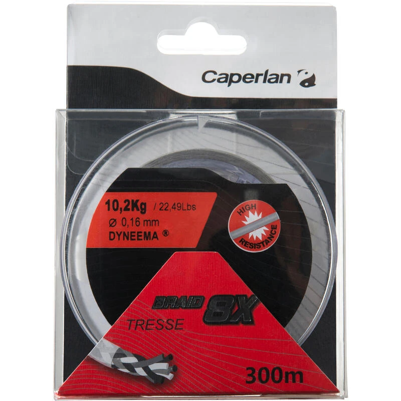 TRESSE PÊCHE AUX LEURRES TX8 GRISE 300M 16/100 – Image 3