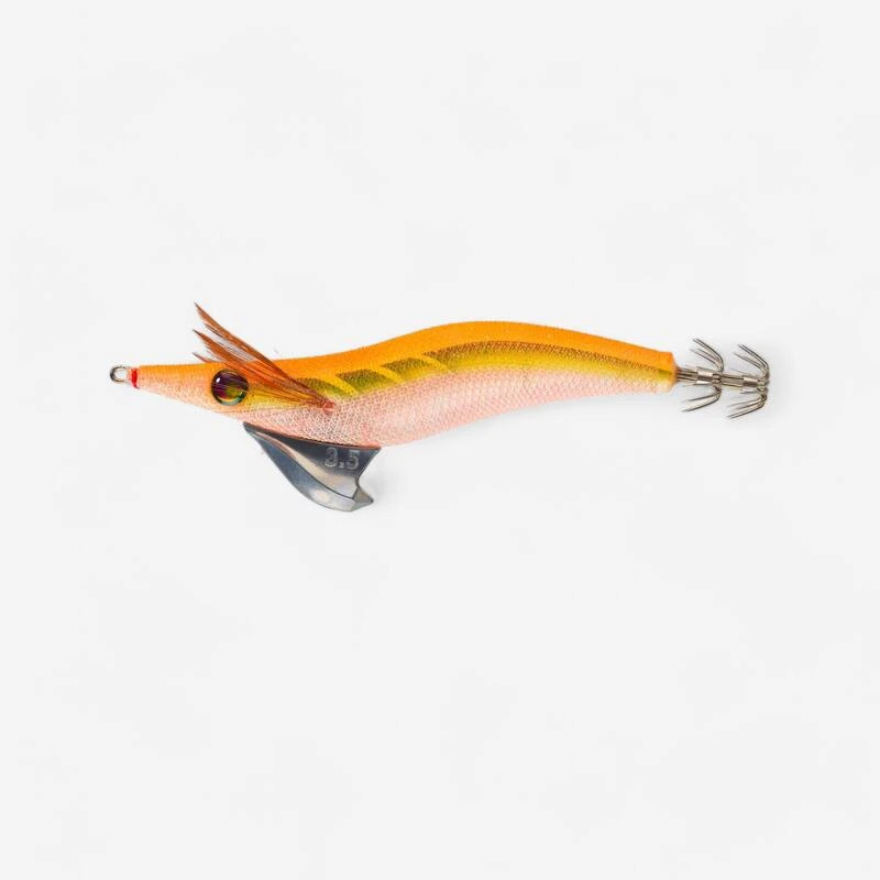Turlutte Coulante Shallow EBIKA 3.5/135 Orange Fluo Pêche Seiches/calamars