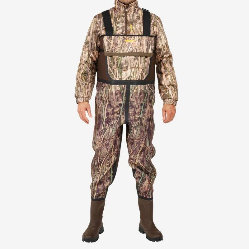 Waders Chasse Chaud 500 Néoprène Camouflage Marais – Image 2